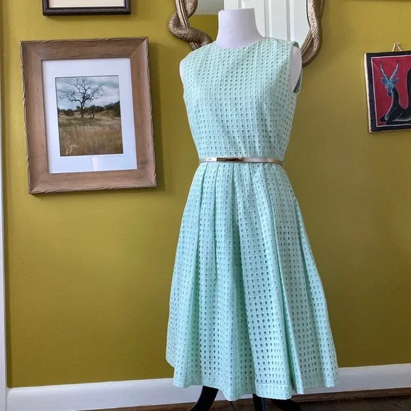 Calvin Klein | Dresses | Mint Green Eyelet Dress By Calvin Klein | Poshmark